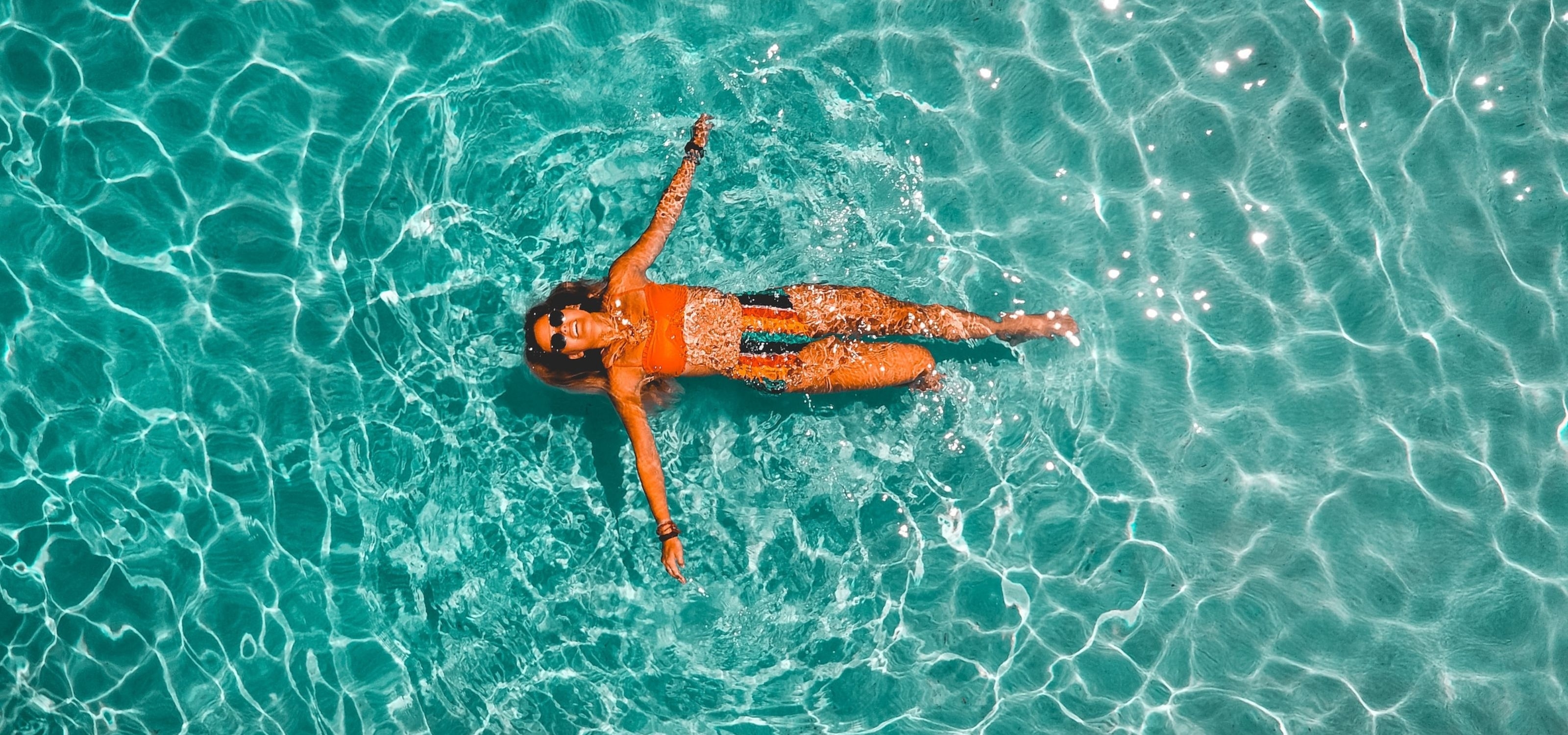 A sunny summer day at the pool
